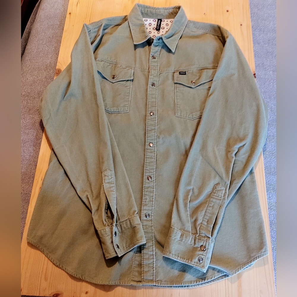 RVCA Corduroy Long Sleeve Shirt - men's XL